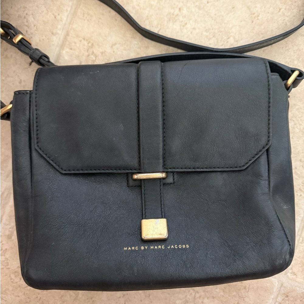 Marc by Marc Jacobs Black Crossbody with Gold Accents